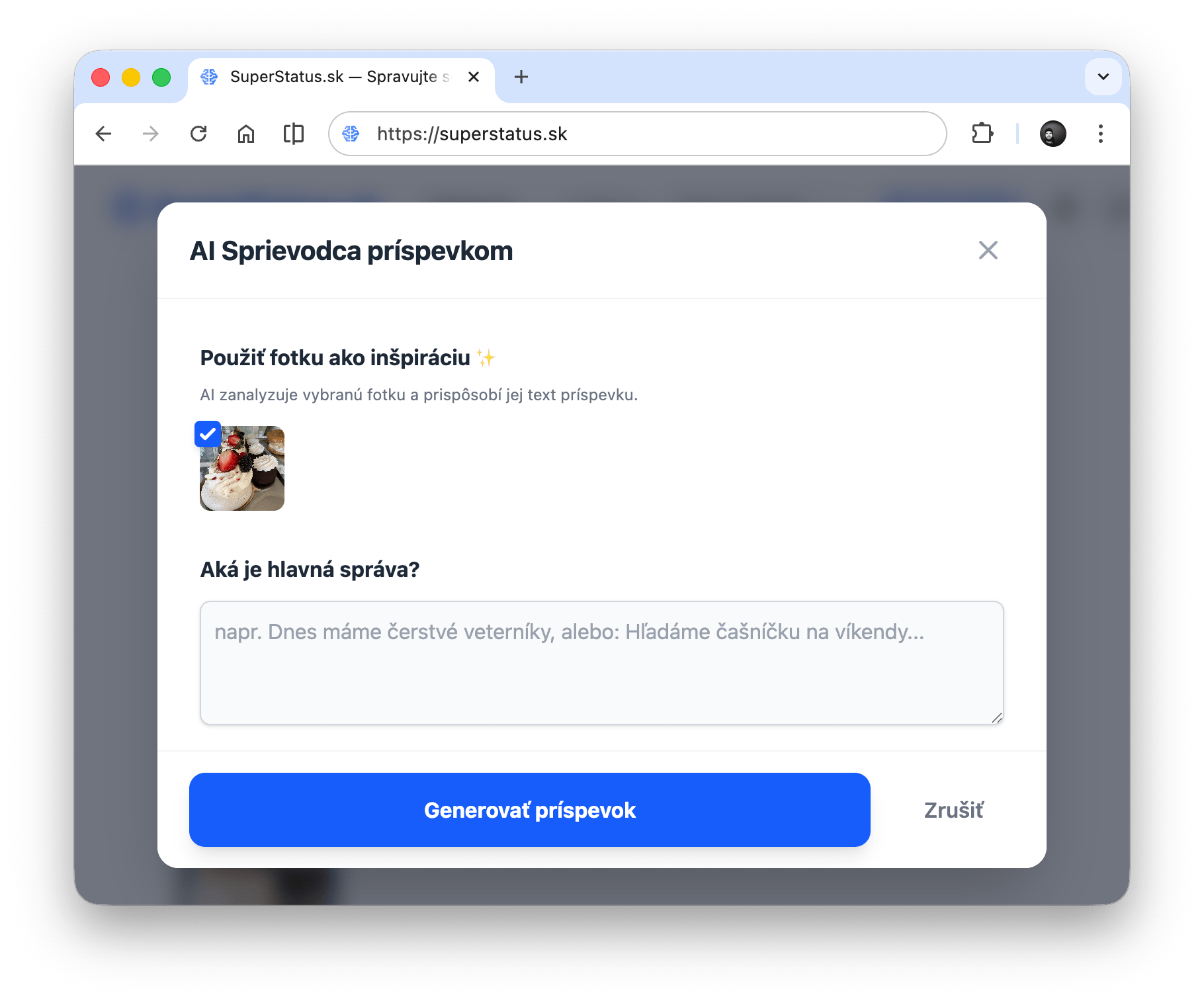 SuperStatus App Screenshot